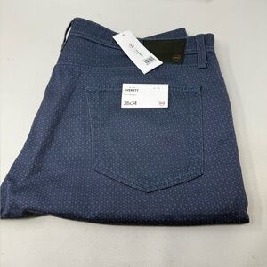 AG Adriano Goldschmied Men's Everett Slim Straight Pattern navy Pants sz 38x34